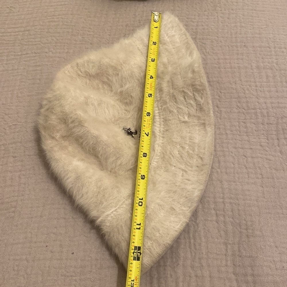 Kangol Cream Faux Fur Bucket Hat with Black Logo - Picture 10 of 10